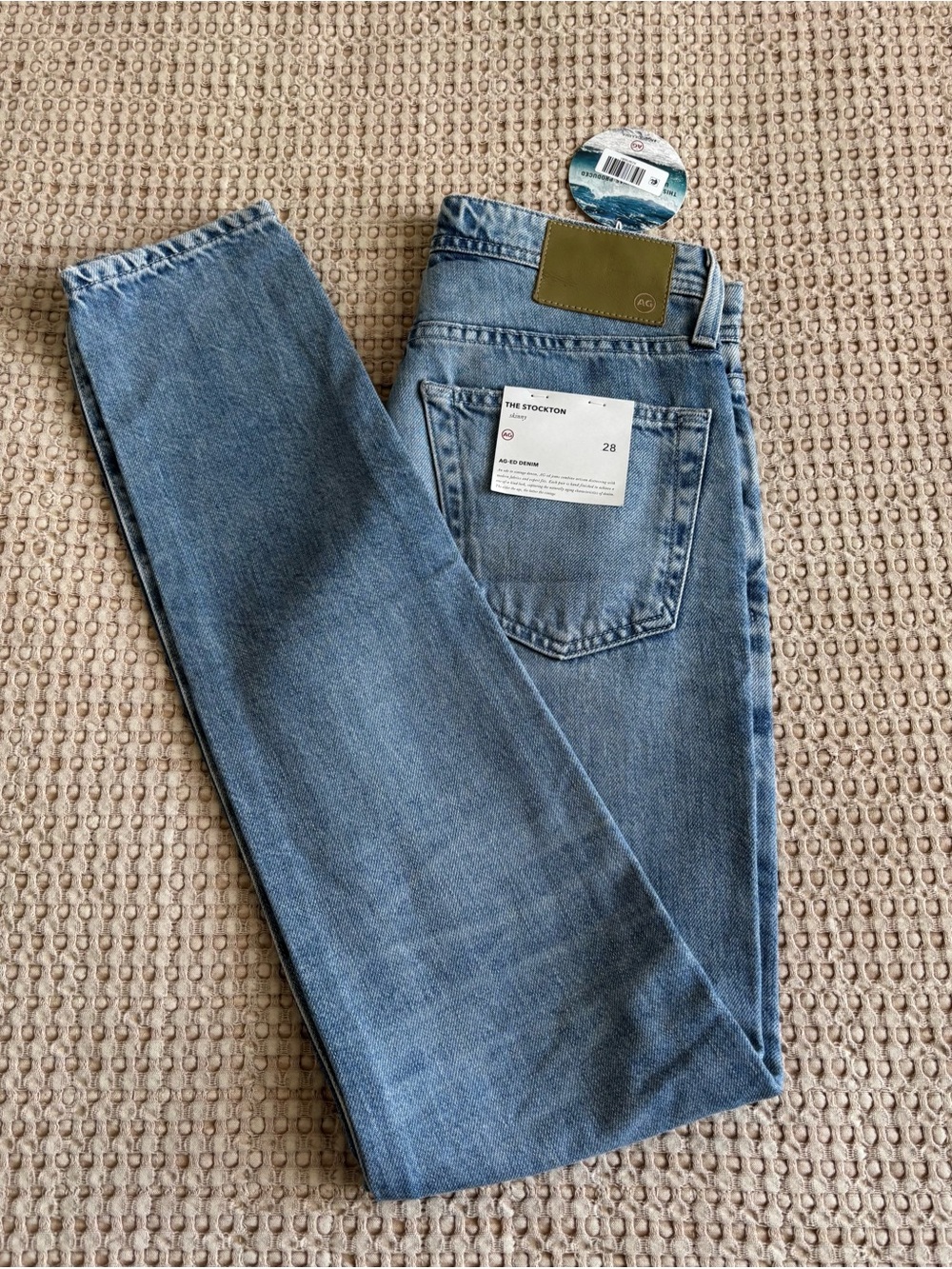 Ag Adriano Goldschmied Slim Skinny Jeans — Light Blue Denim